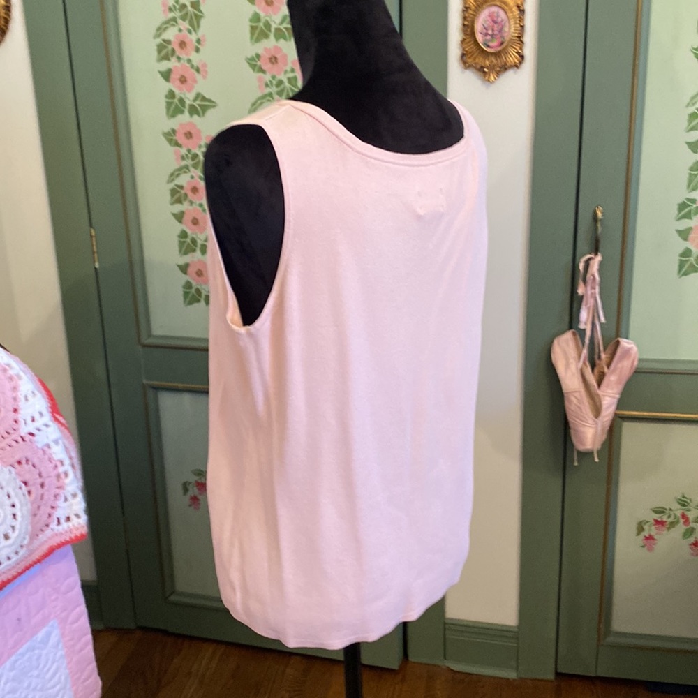 CHICO'S Pastel 3/4 Sleeve Tie-Front Blouse PLUS Shell/Tank Size 3 - Picture 9 of 11